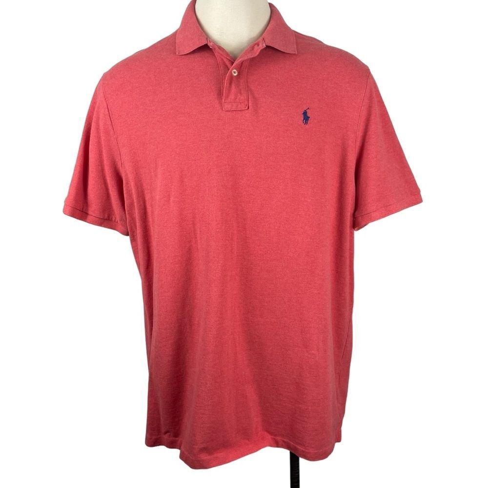 Men's Polo‎ Ralph Lauren Orange Classic Fit 100% Cotton Polo XXL